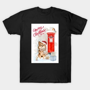 Long Haired Chihuahua Merry Christmas Santa Dog T-Shirt